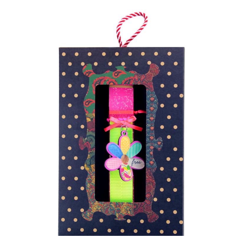 Easter Candle Flower key ring