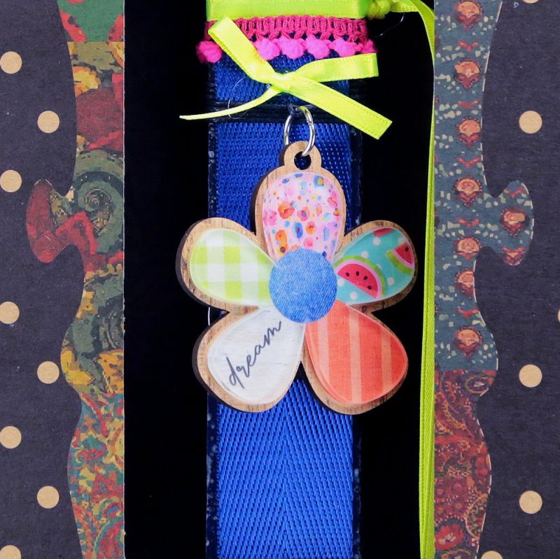 Easter Candle Flower key ring