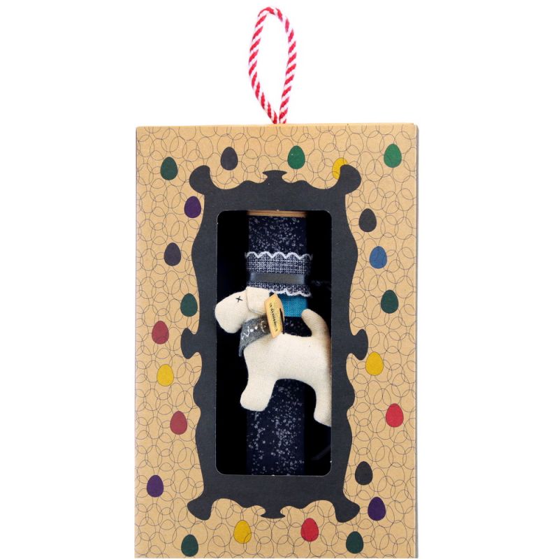 Easter Candle Hanging dog grey scarf-Bobbie