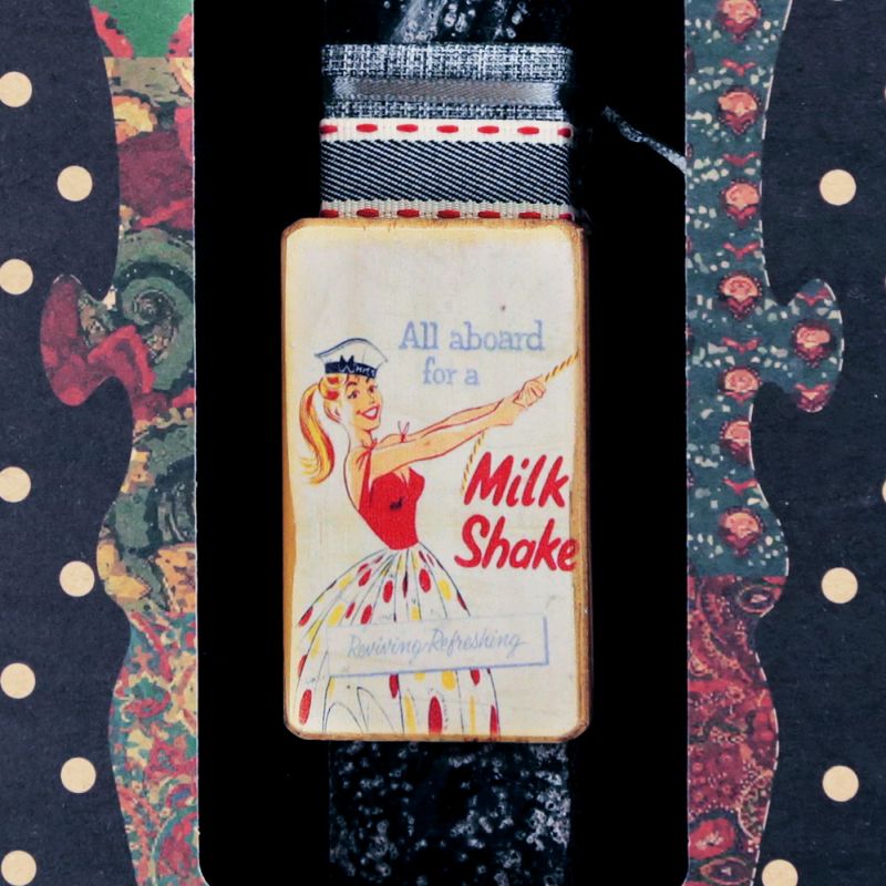 Λαμπάδα 20 εκ.Vintage μαγνητάκι - Milk Shake