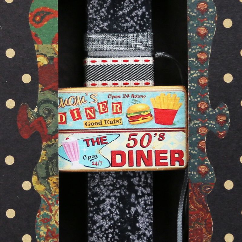 	Λαμπάδα 20 εκ.Vintage μαγνητάκι - Diner