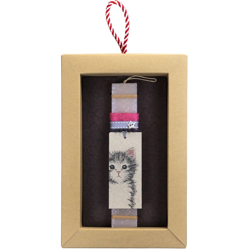 Easter Candle Cat tag-Ruby