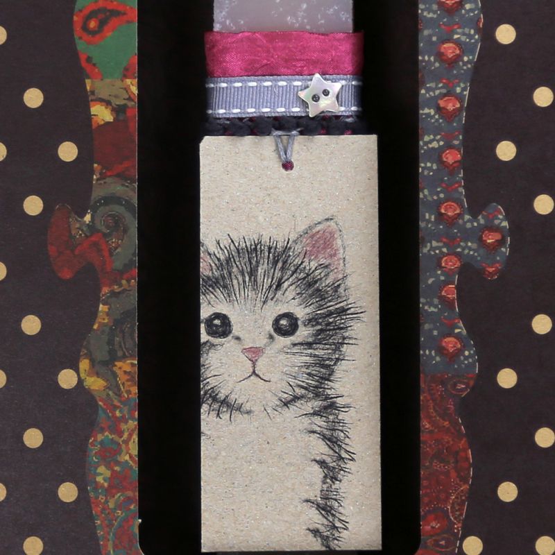 Easter Candle Cat tag-Ruby