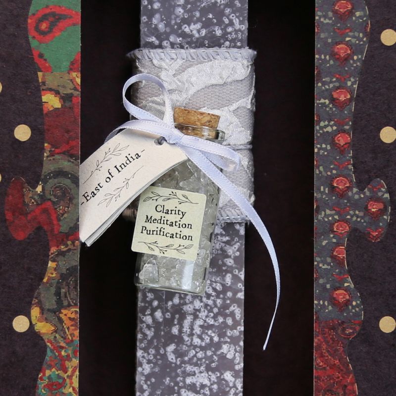 Easter candle with Crystals - Clear Quartz 5.5x2cm