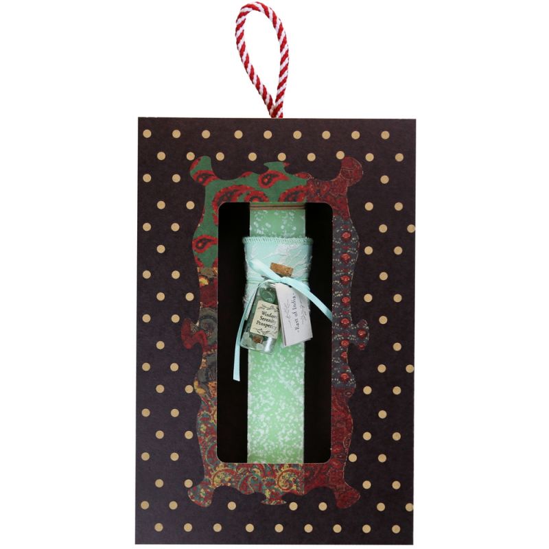 Easter candle with Crystals - Green Aventurine