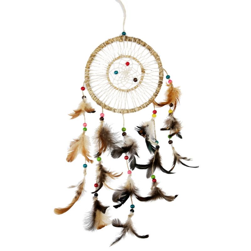 Natural Hemp Double Ring Dreamcatcher