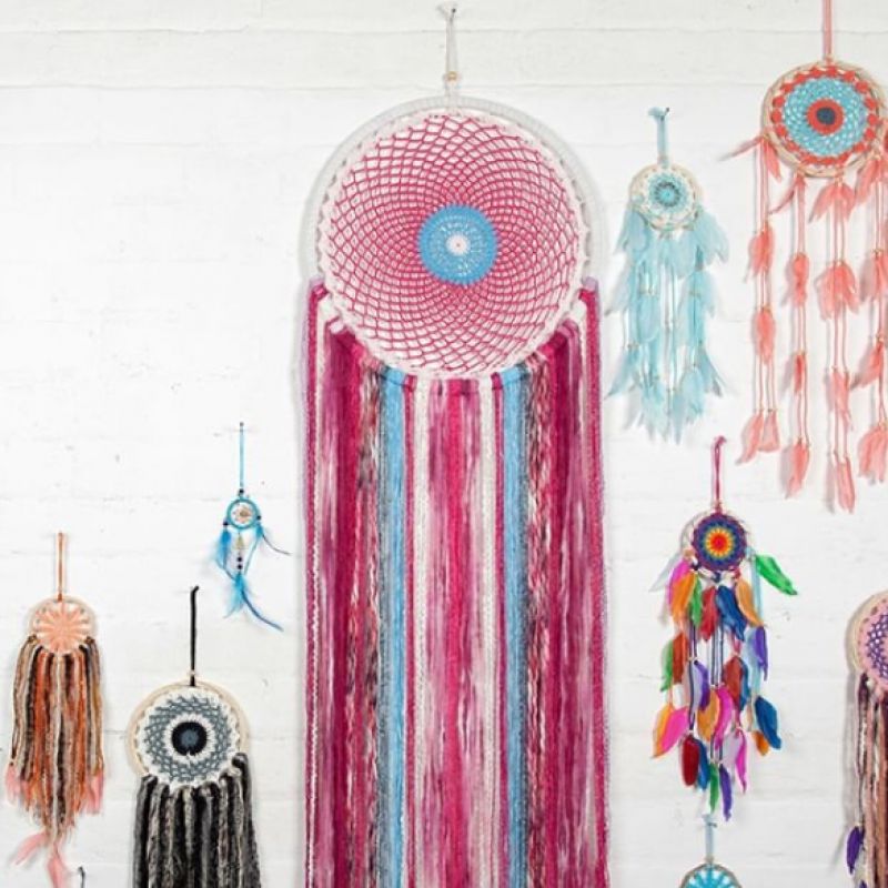 Dream catcher Large 30cm fuchsia