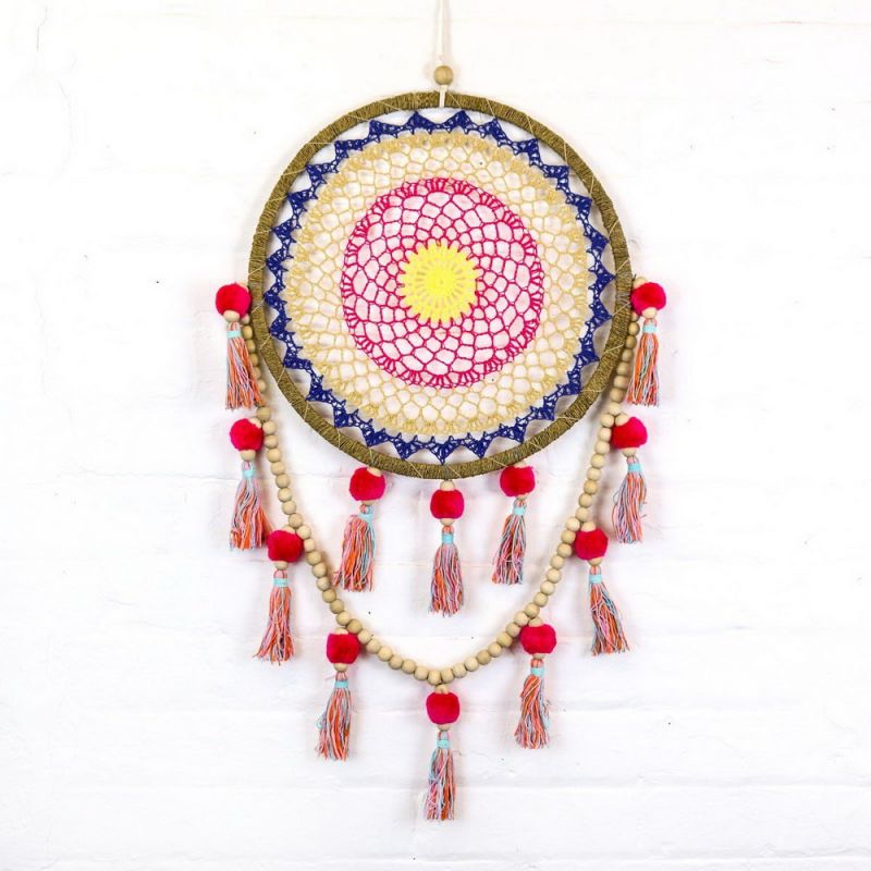 BOHO Crochet Dream Catcher 40 cm 