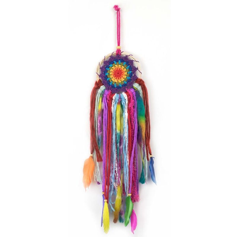 Ονειροπαγίδα με νήματα - πολύχρωμη