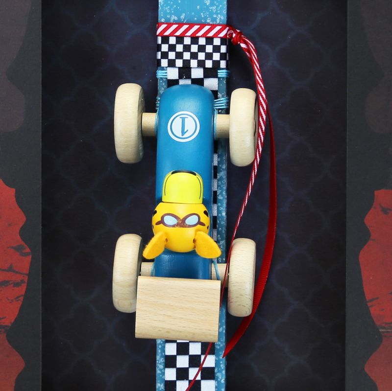 Easter Candle Car with tiger driver