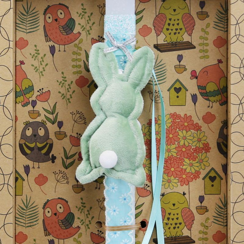 Easter Candle Hanger rabbit fabric