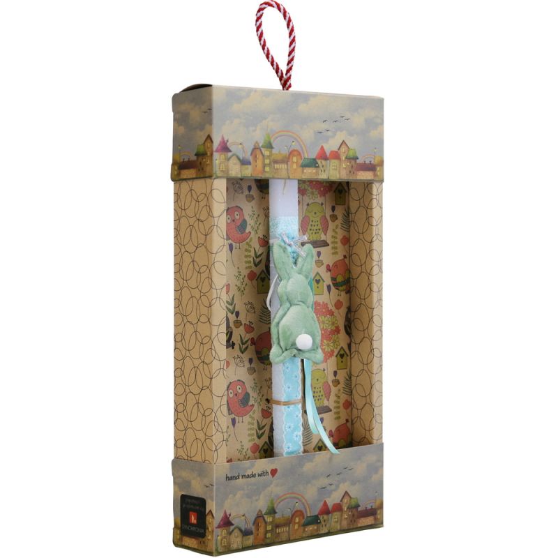 Easter Candle Hanger rabbit fabric