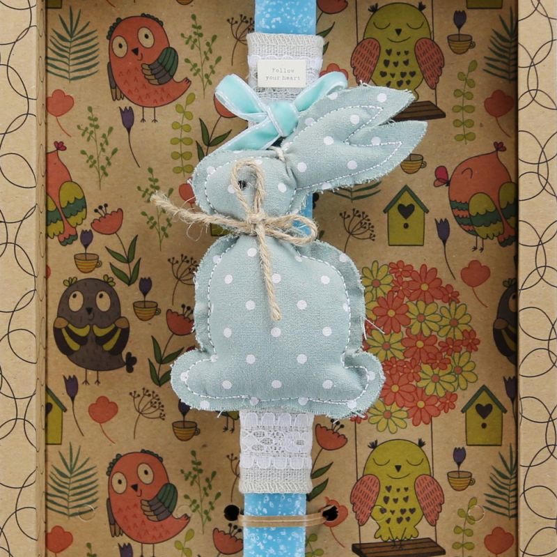 Easter Candle fabric rabbit hanger