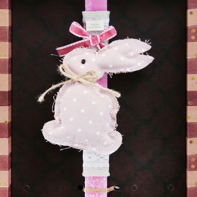 Easter Candle fabric rabbit hanger