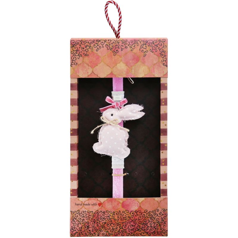 Easter Candle fabric rabbit hanger