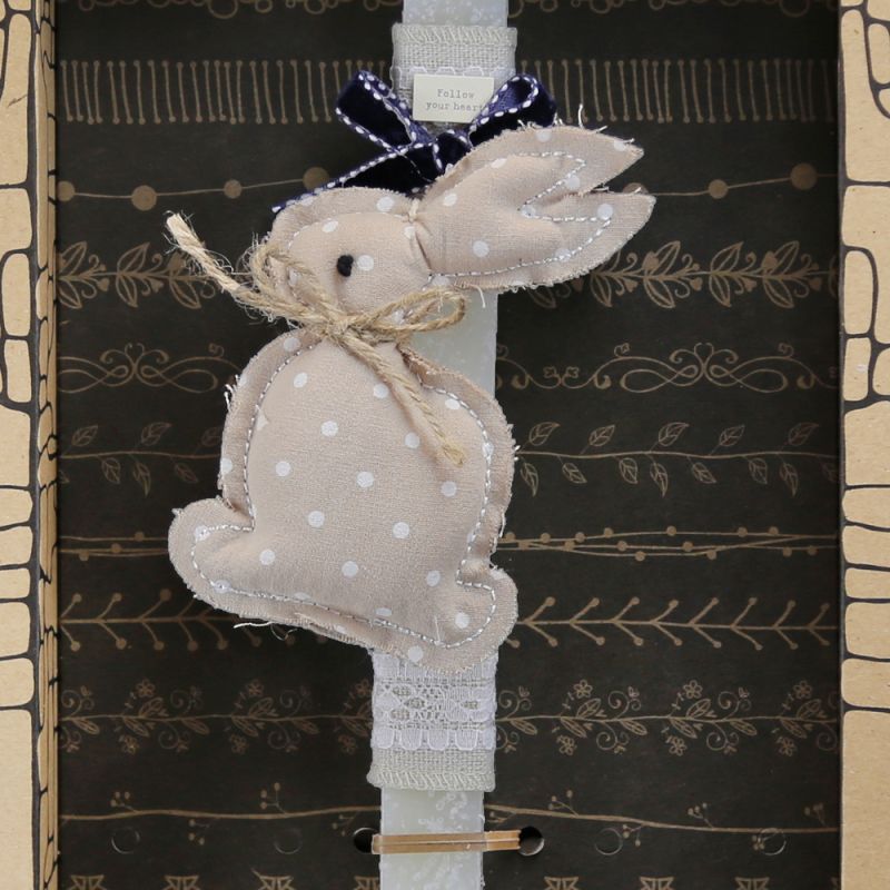 Easter Candle fabric rabbit hanger