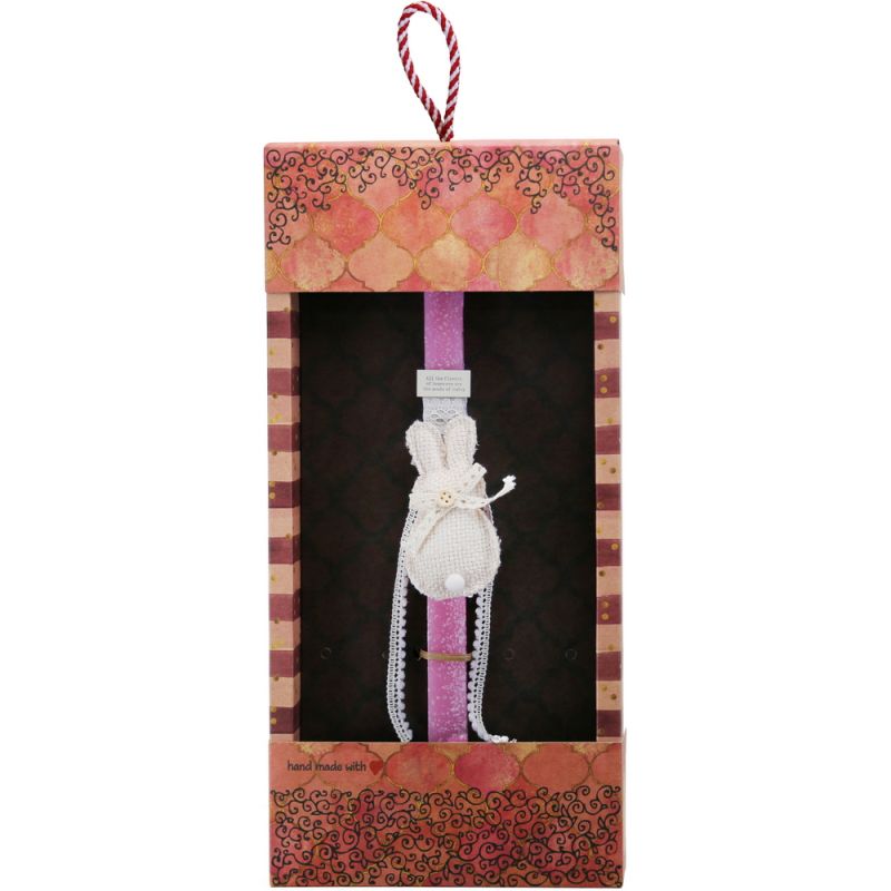 Easter Candle fabric rabbit hanger