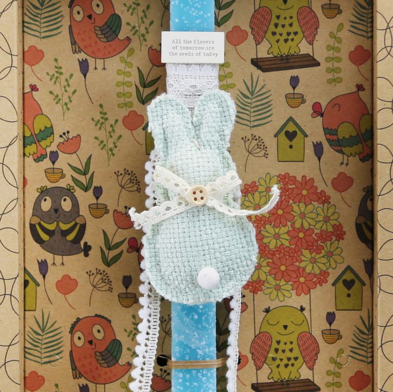 Easter Candle fabric rabbit hanger