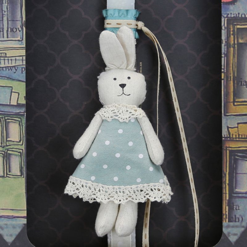 Easter Candle fabric rabbit hanger