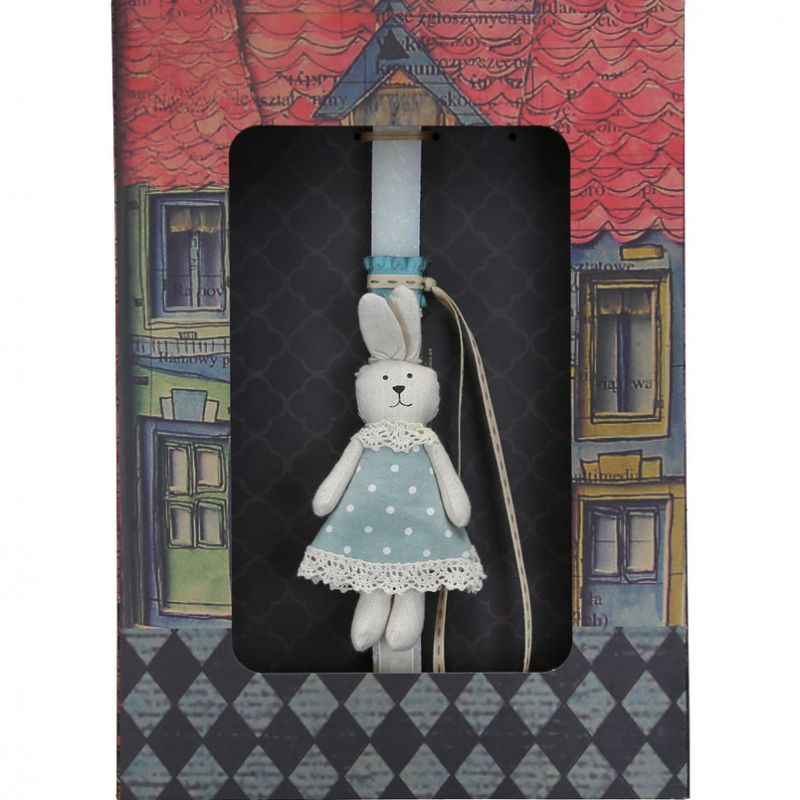 Easter Candle fabric rabbit hanger