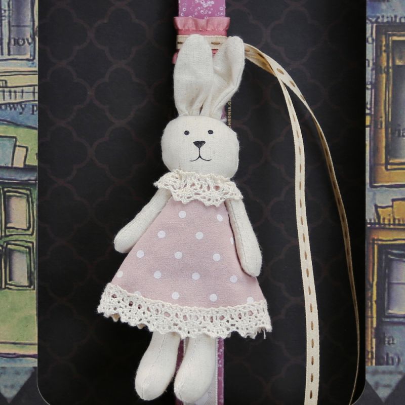 Easter Candle fabric rabbit hanger