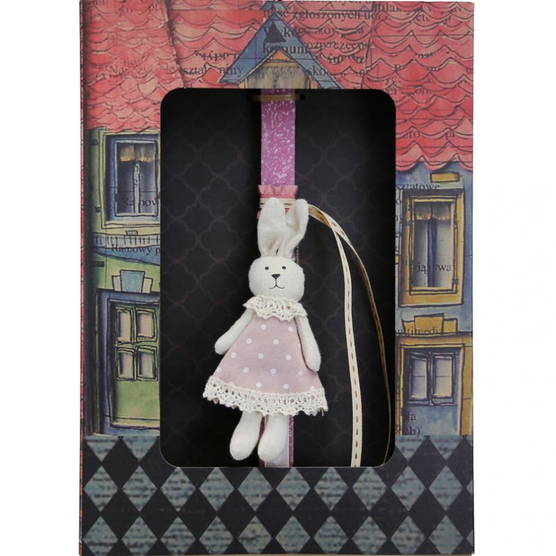 Easter Candle fabric rabbit hanger