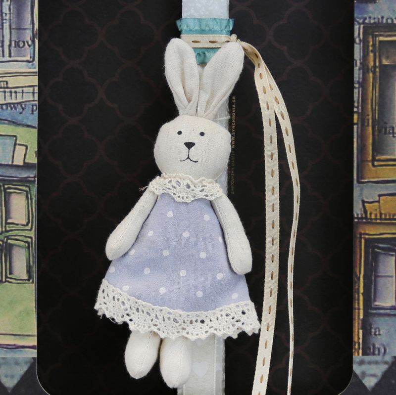 Easter Candle fabric rabbit hanger