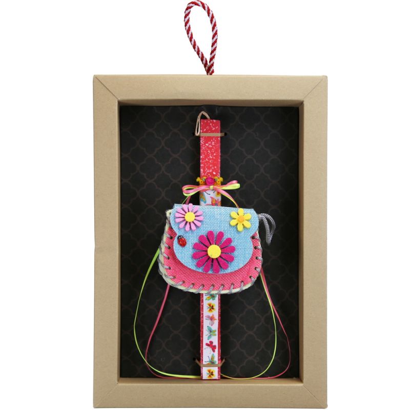 Easter Candle Handbag with flowers