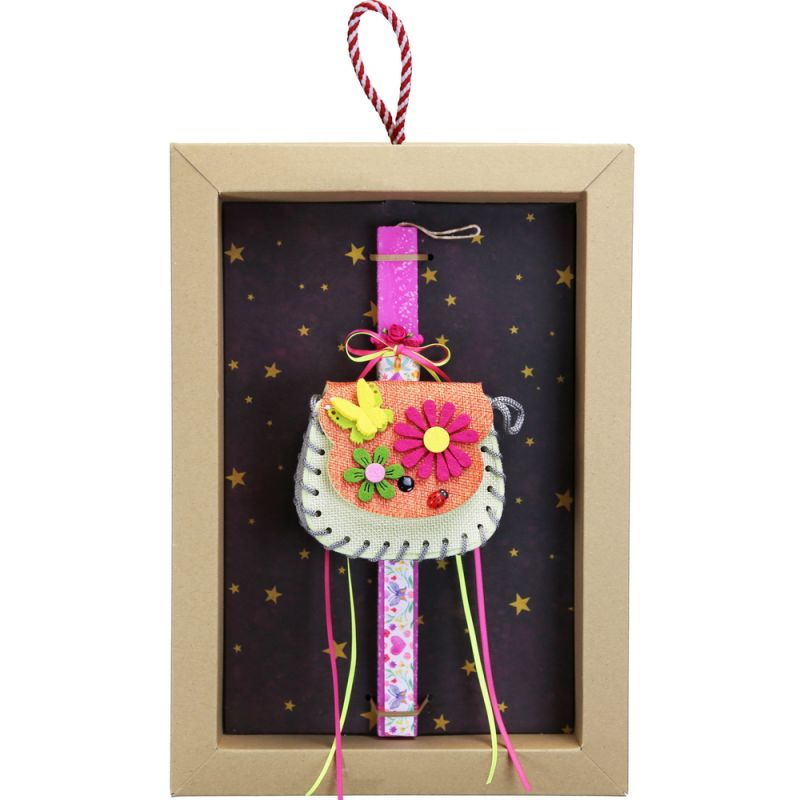 Easter Candle Handbag with flowers