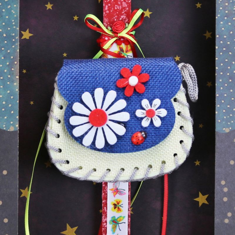 Easter Candle Handbag with flowers