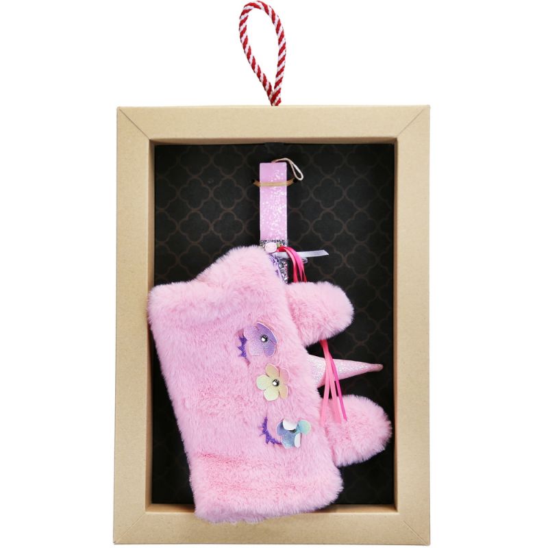 Easter Candle Shy Unicorn Plush Pencil Case