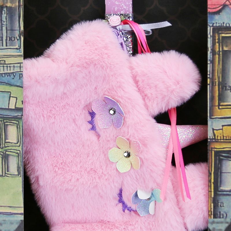 Easter Candle Shy Unicorn Plush Pencil Case