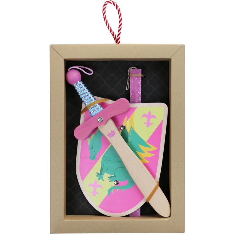 Λαμπάδα Ασπίδα & Σπαθί Πριγκίπισσα - Σ. Μήλο