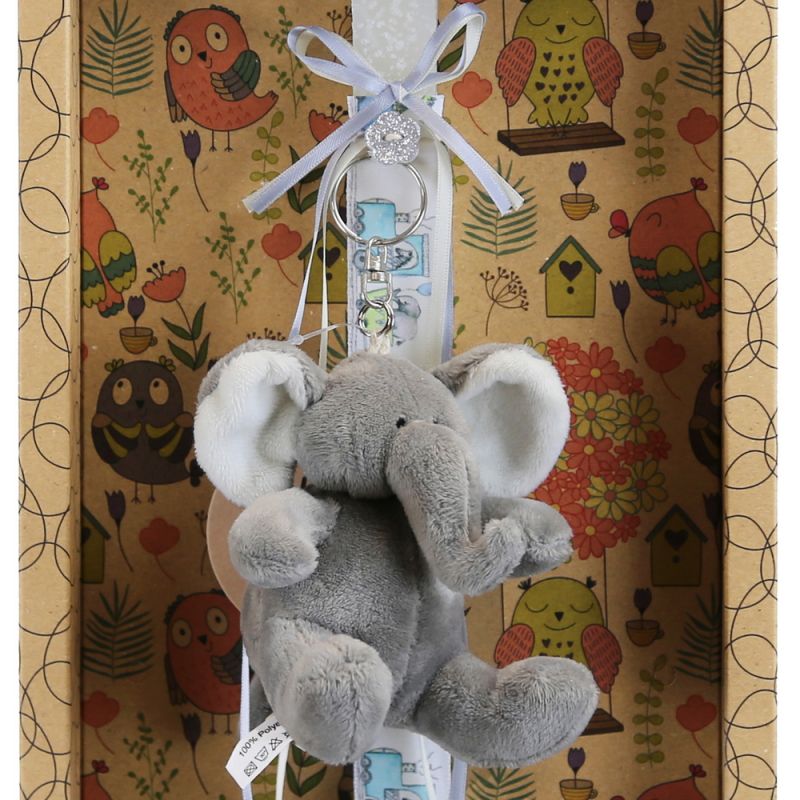 Easter Candle Elephant keychain