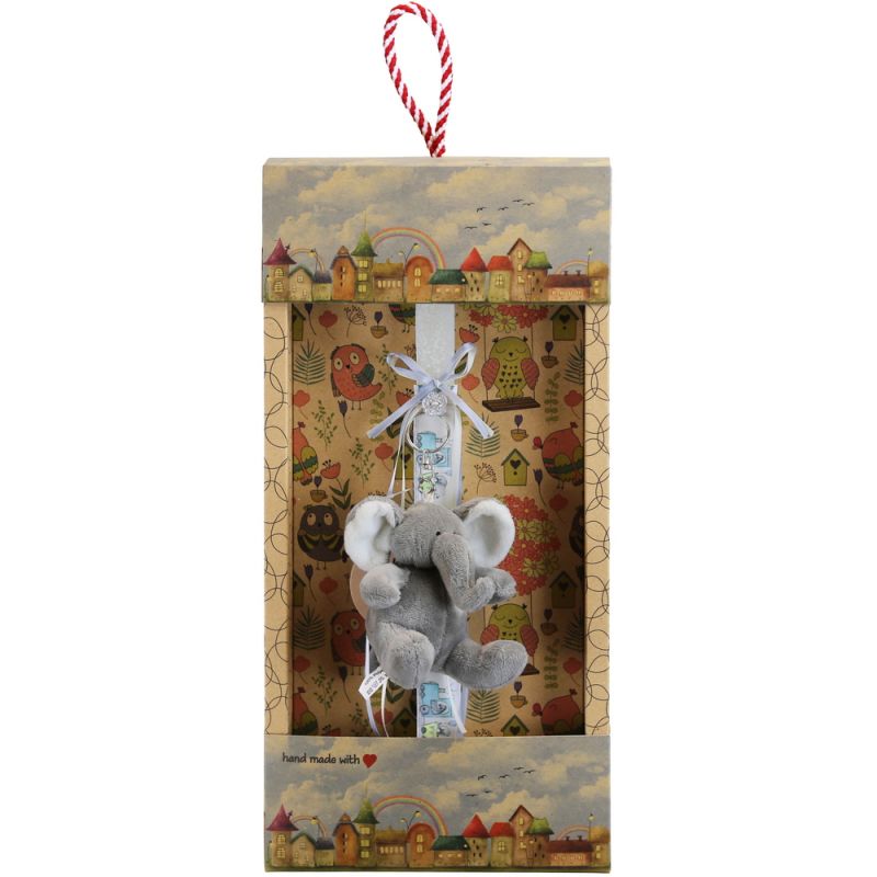 Easter Candle Elephant keychain