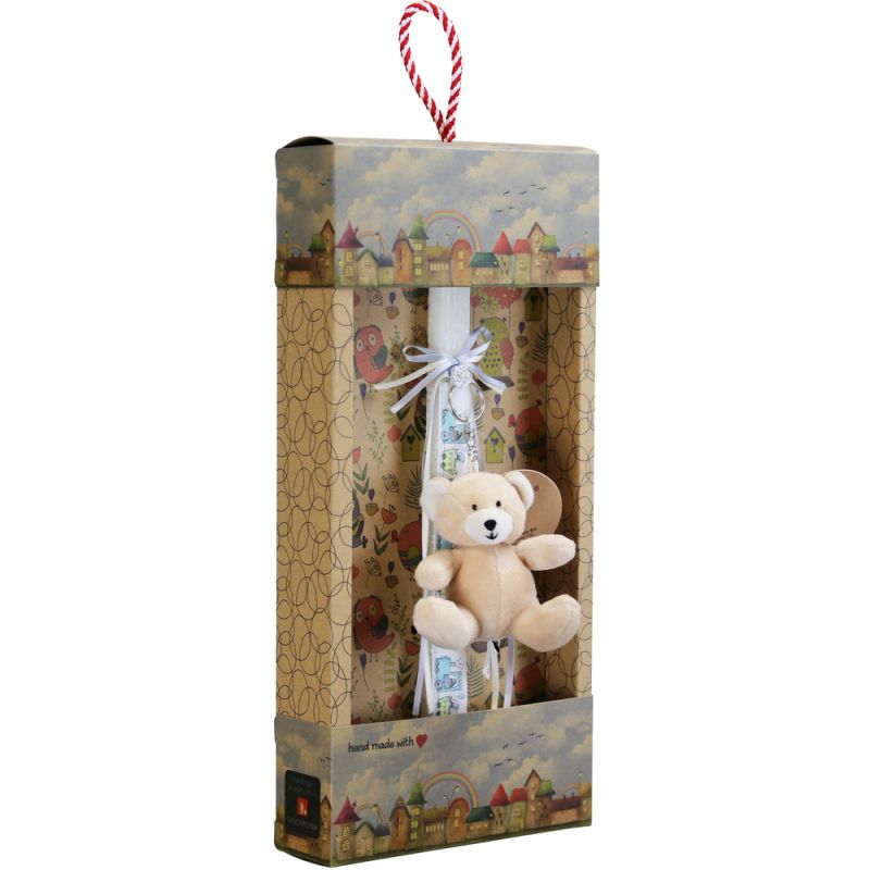 Easter Candle Bear keychain
