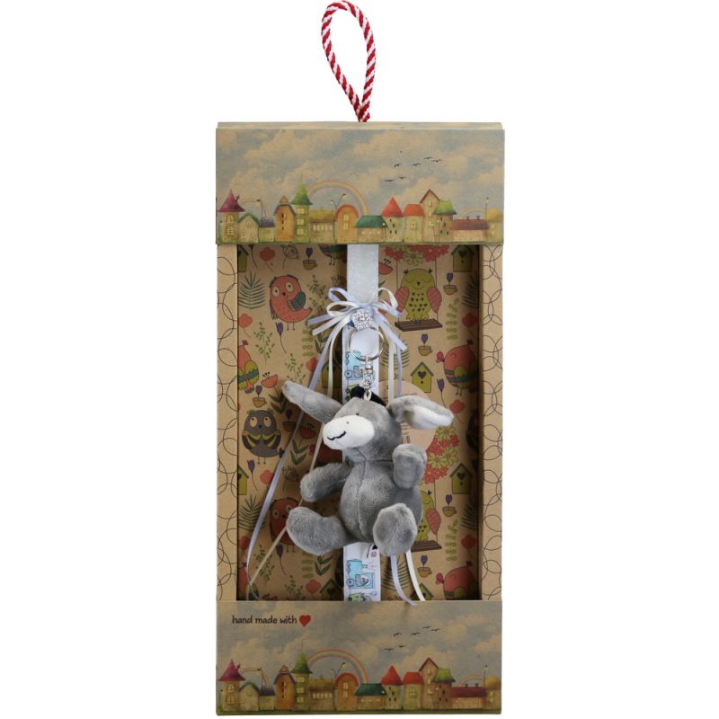 Easter Candle Donkey keychain