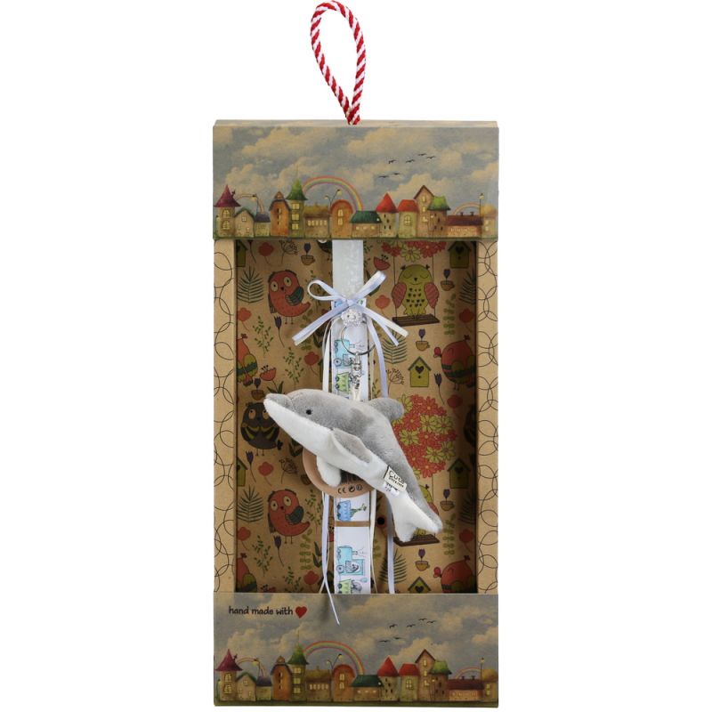 Easter Candle Dolphin keychain