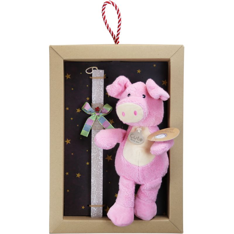 Easter Candle Polly the Pink Pig