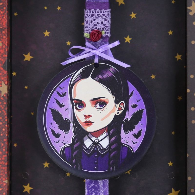 Easter Candle Goth girl in purple