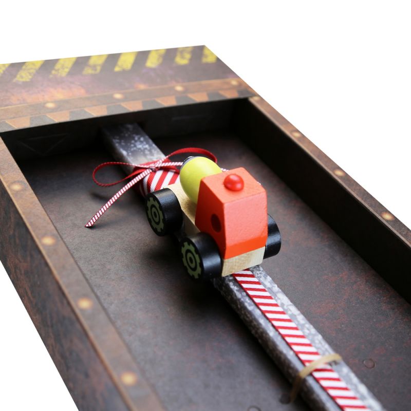 Easter candle with Mini Wooden Vehicle - Mixer