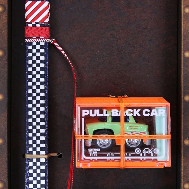 Easter candle with Pull-Back Car - Vintage