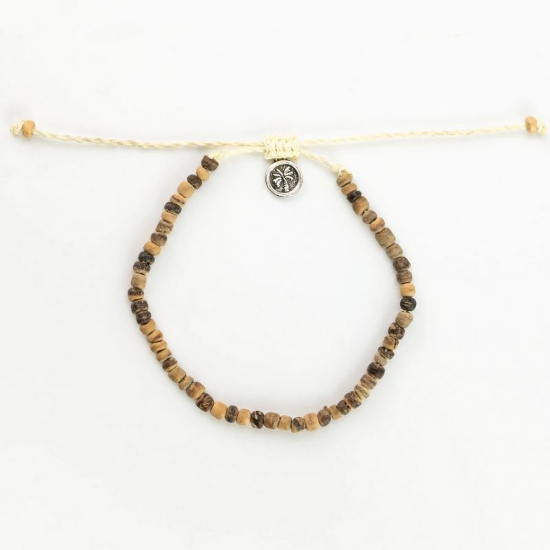 Beaded coconut wood bracelet