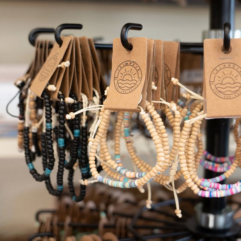 Beaded coconut wood bracelet