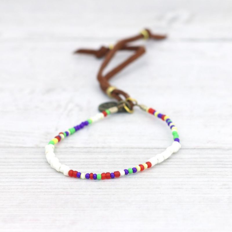 Βραχιόλι Σουέτ και χάντρες