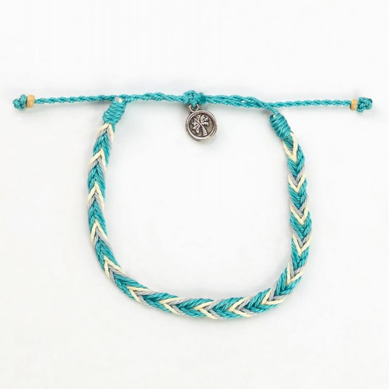 Plaited, wax polyester bracelet