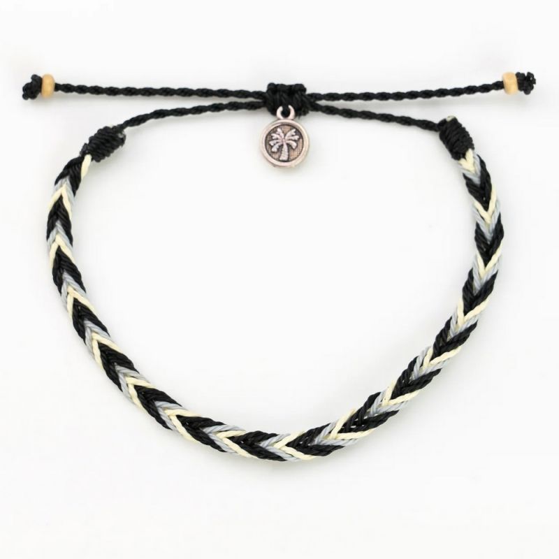 Plaited, wax polyester bracelet