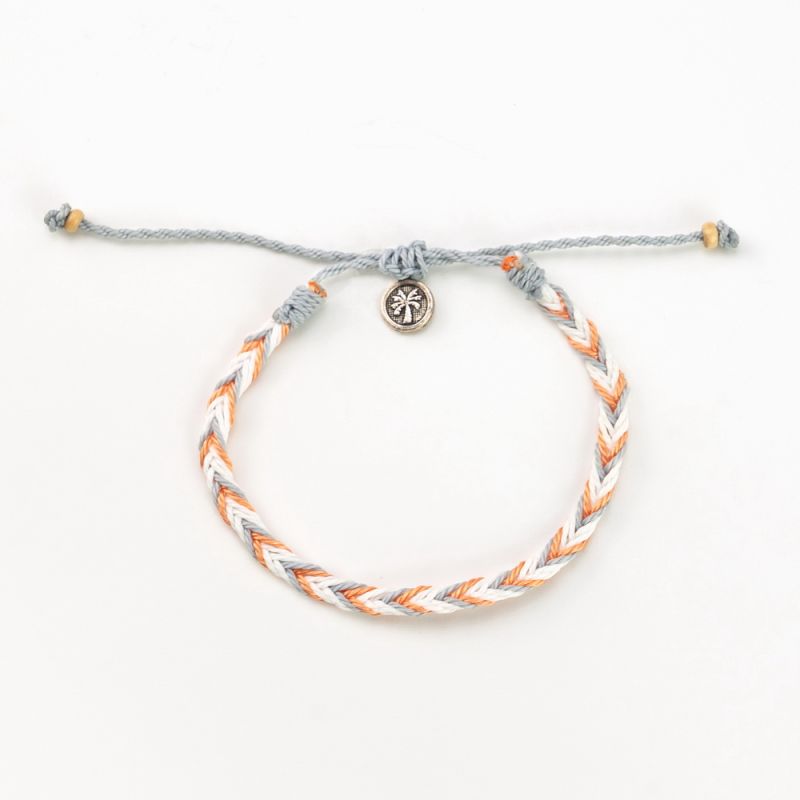 Plaited, wax polyester bracelet