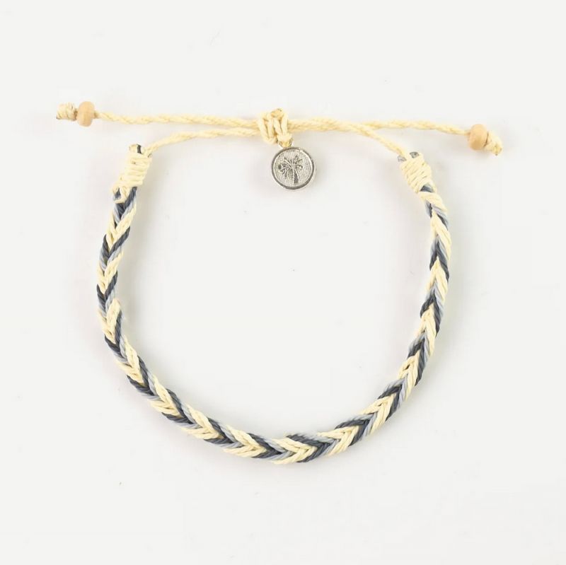 Plaited, wax polyester bracelet