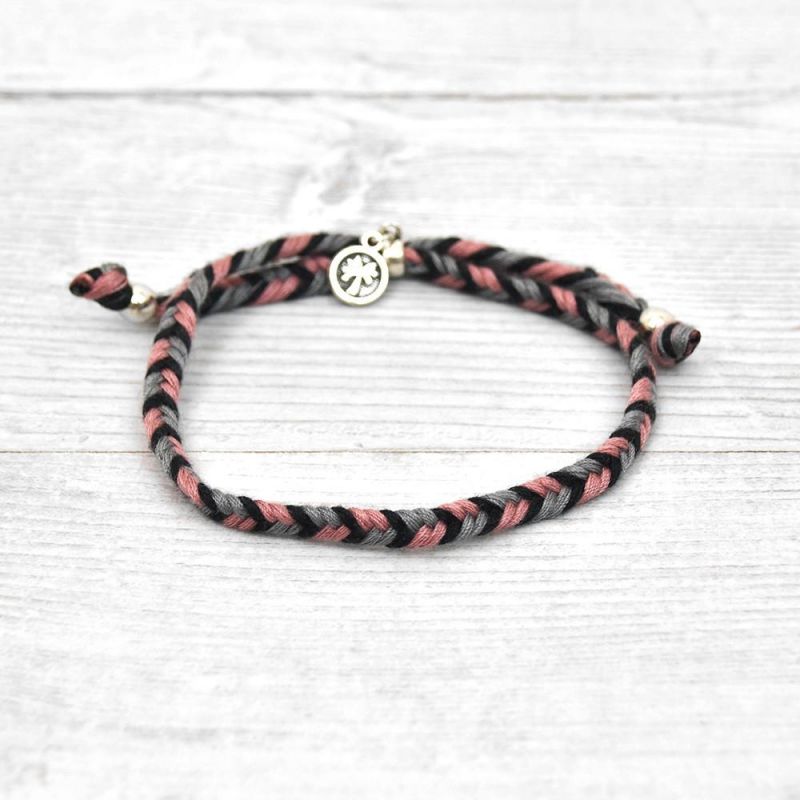 Plaited fabric bracelet